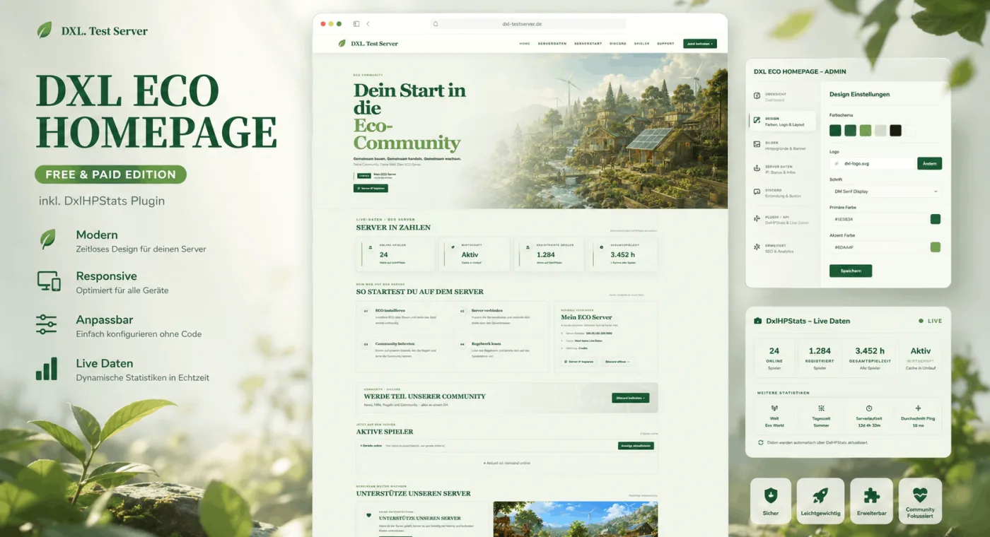 DXL Eco Homepage FREE/PAID