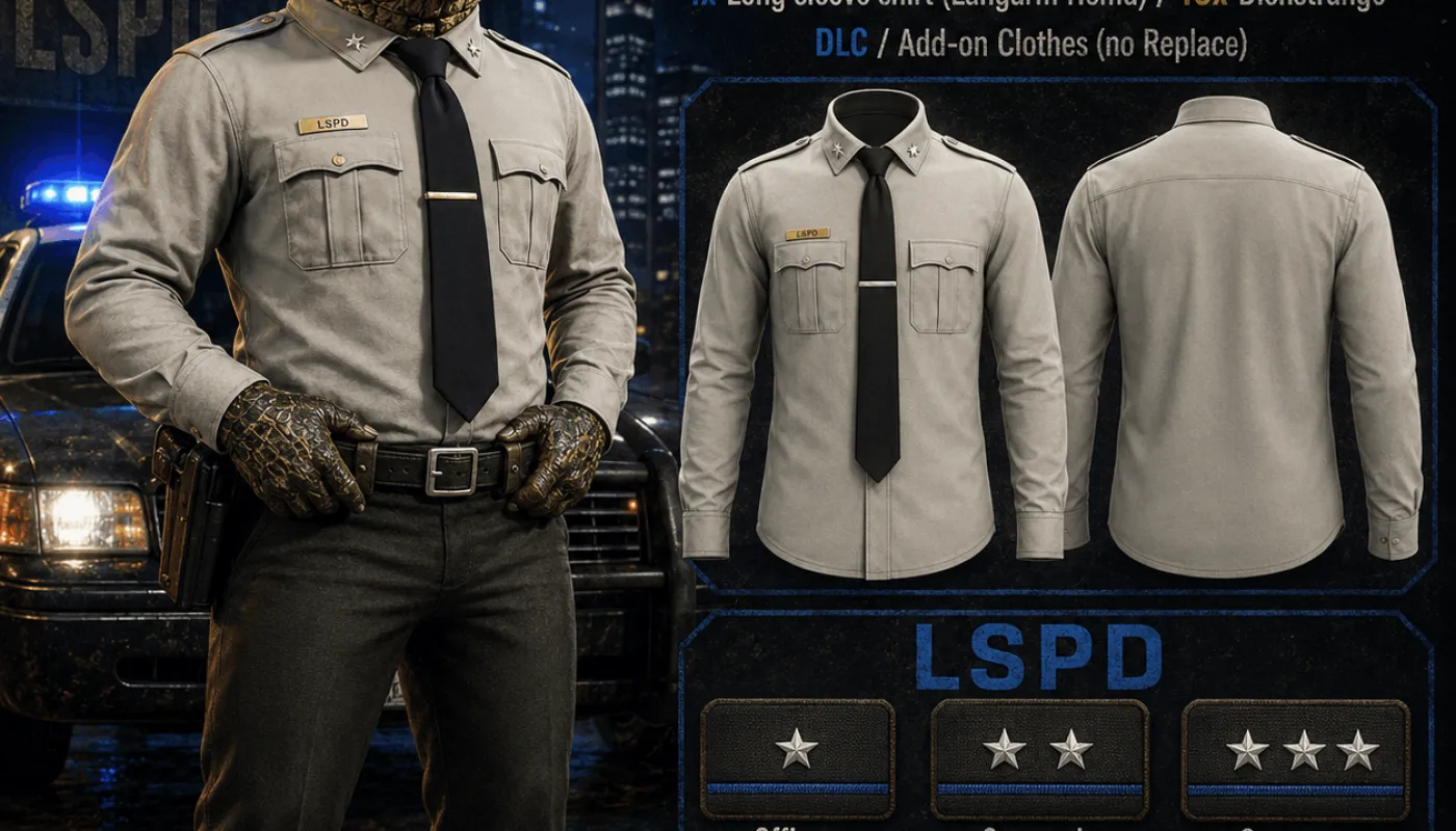 LSPD / Sheriff Long Sleeve Shirt [DLC] [FiveM]