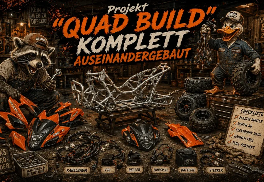 Projekt "QUAD BUILD"  komplett auseinandergebaut!